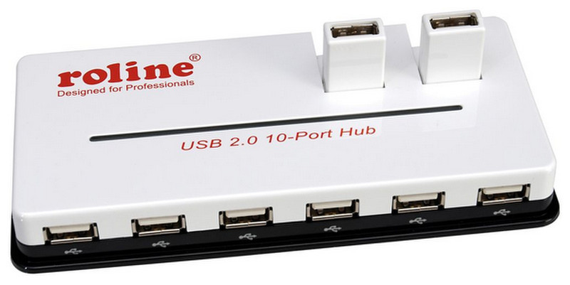ROLINE 14.02.5012 USB 3.0 (3.1 Gen 1) Micro-B 480Мбит/с Черный, Белый хаб-разветвитель