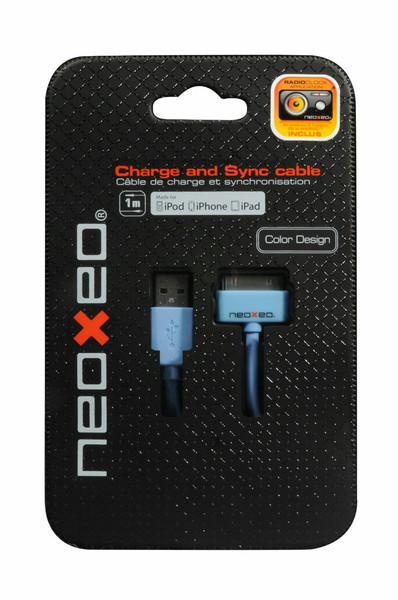 Neoxeo X250A250 1м USB A Lightning Синий
