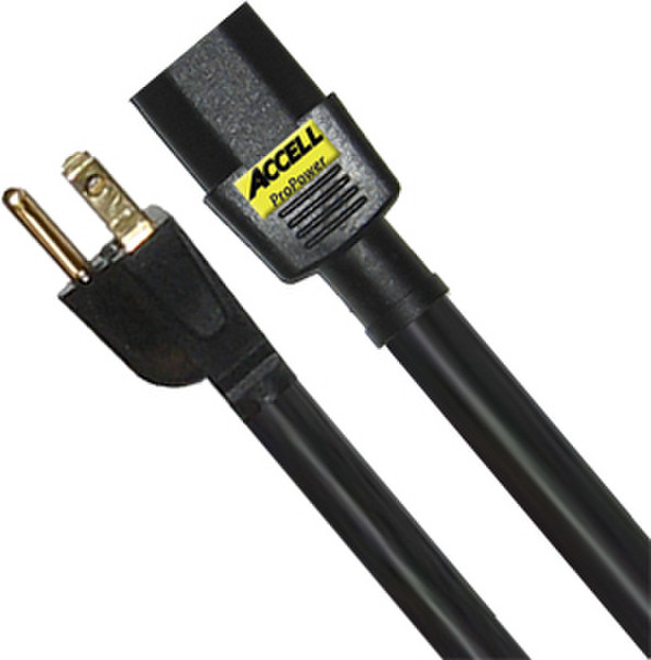 Accell ProPower Detachable AC 2.5м Черный кабель питания