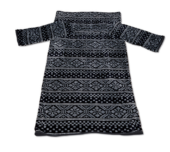 Macom 914 140 x 180cm Polyester Black throw blanket