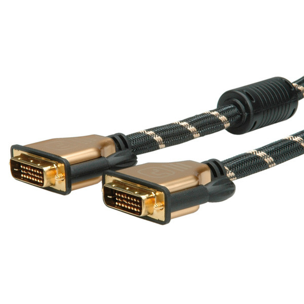 ROLINE GOLD Monitor Cable, DVI (24+1), Dual Link, M/M 7.5 m