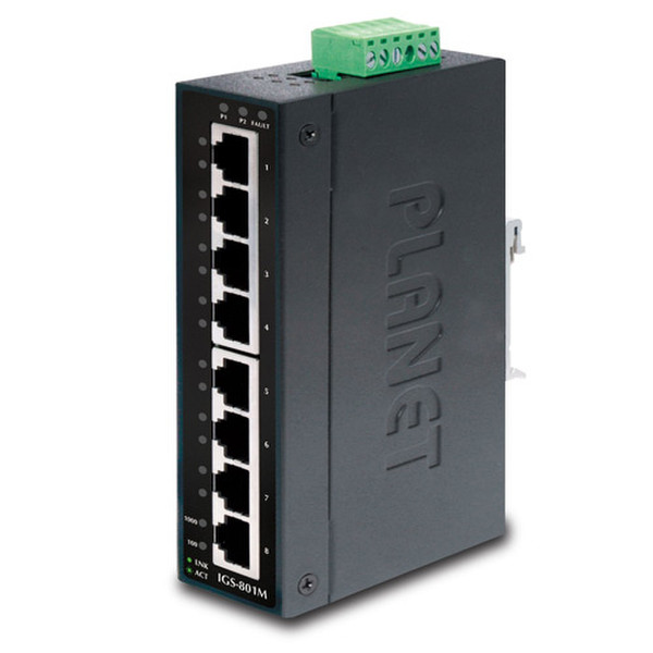 Planet IGS-801M Управляемый L2 Gigabit Ethernet (10/100/1000) 1U Черный сетевой коммутатор