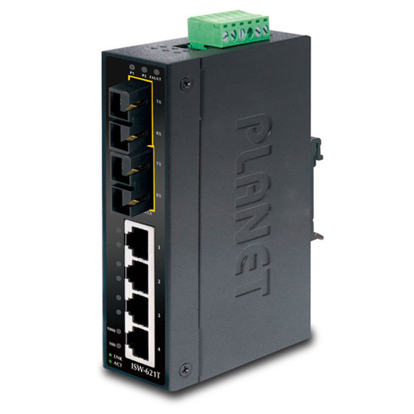 Planet ISW-621TS15 Неуправляемый L2 Fast Ethernet (10/100) Черный сетевой коммутатор