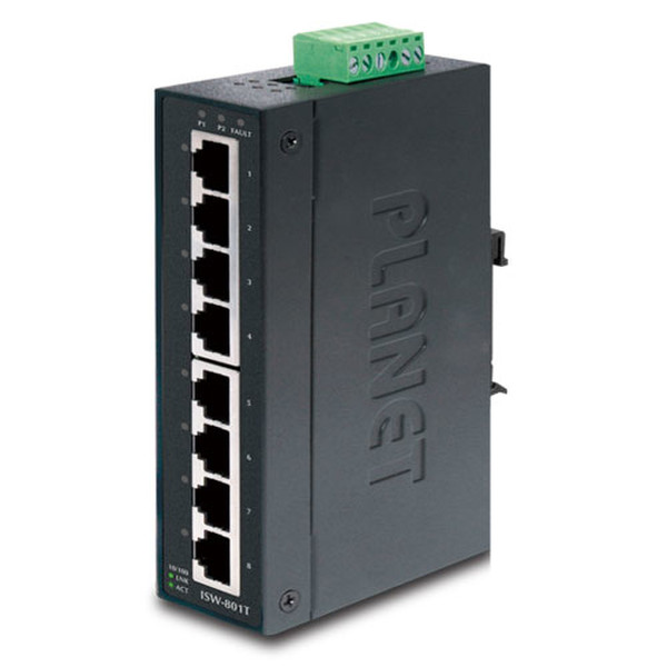 Planet ISW-801T Неуправляемый L2 Fast Ethernet (10/100) Черный сетевой коммутатор