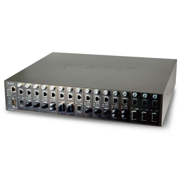 Planet MC-1610MR48 2U Black network equipment chassis