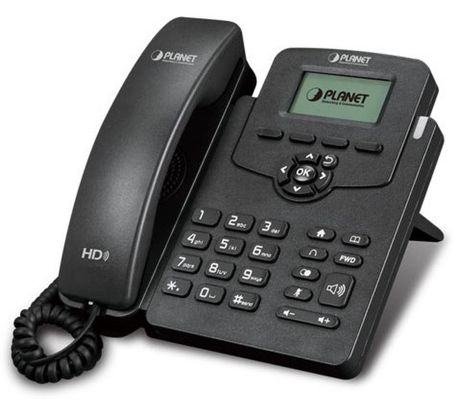 Planet VIP-1010PT Wired handset 1lines LCD Black IP phone