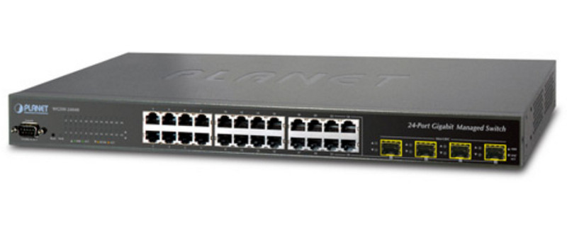 Planet WGSW-24040 Managed L2 Gigabit Ethernet (10/100/1000) 1U Black network switch