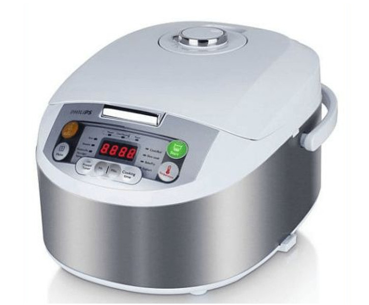 Philips Viva Collection HD3037/79 980W Silver,Stainless steel,White rice cooker