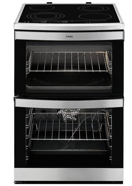 AEG 49176V-MN Freestanding Ceramic hob A Black,White cooker