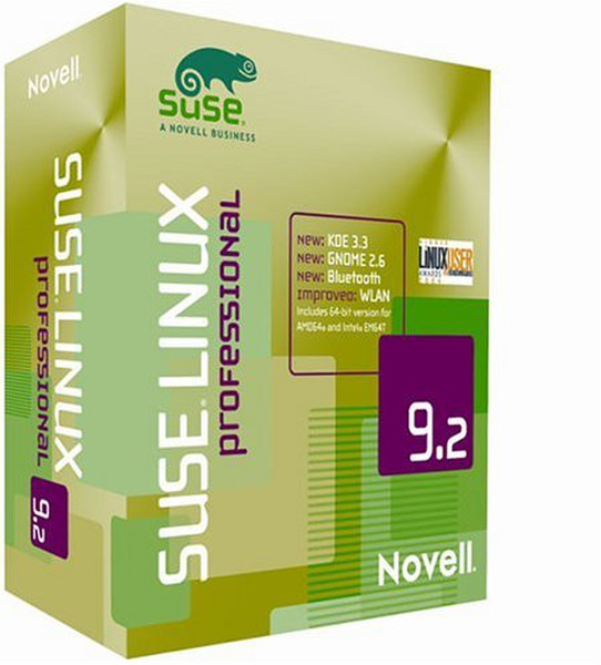 Novell SuSE Linux Professional 9.2 Upgrade [Strong Encryption 128 Bit]