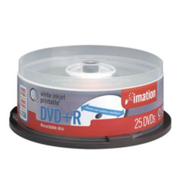 Imation DVD-R 4.7GB 8x White Inkjet Printable SPINDLE (25) 4.7GB 25pc(s)