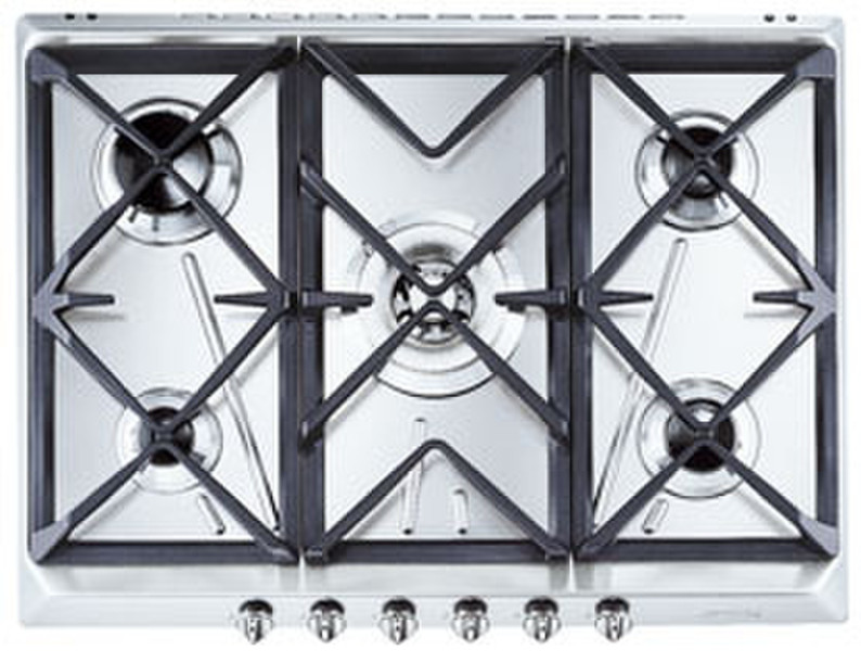 Smeg SRV576GH built-in Gas hob Silver hob