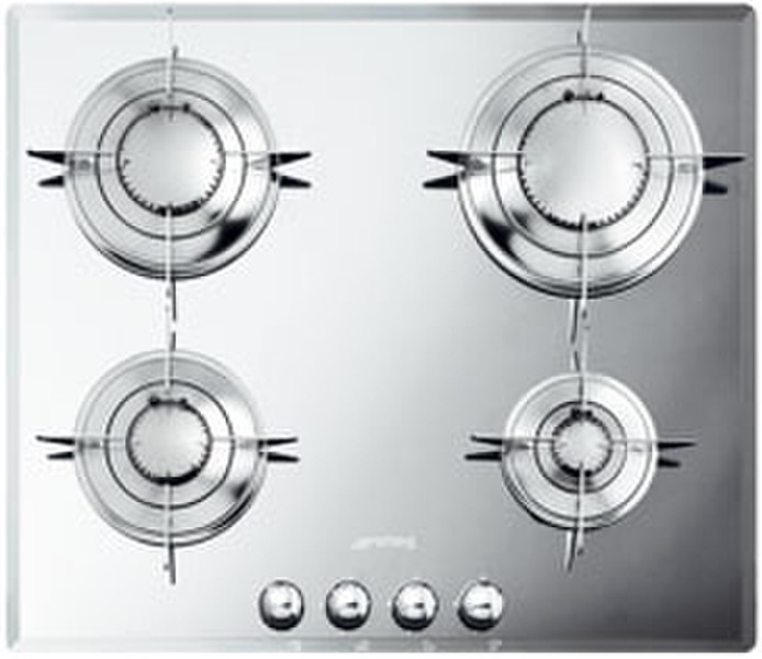 Smeg PTV64 Eingebaut Gaskochfeld Silber Kochfeld