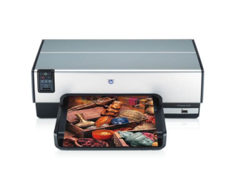 HP Deskjet 6620 Цвет 4800 x 1200dpi A4 Черный, Cеребряный струйный принтер