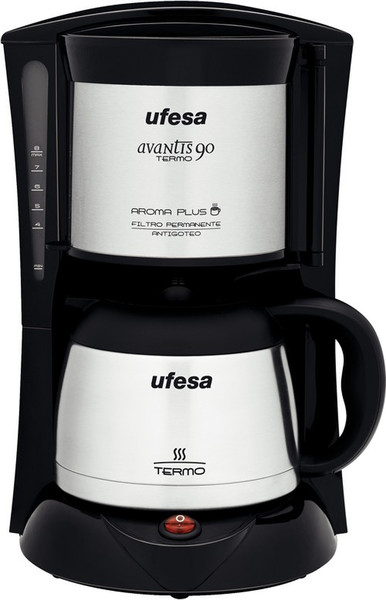 Ufesa CG7236 Avantis 90 Termo Drip coffee maker 1L 8cups Black,Grey