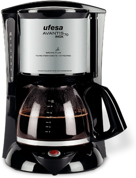 Ufesa CG7232 Avantis 70 Inox Drip coffee maker 1L 15cups Black,Grey