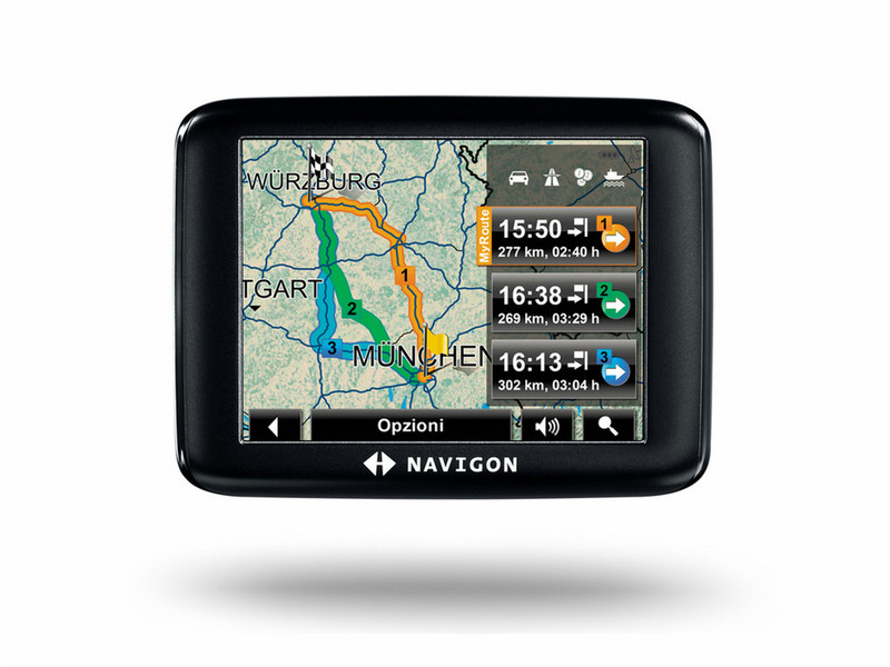Navigon 1300 Fixed 3.5Zoll Touchscreen 122g Schwarz Navigationssystem