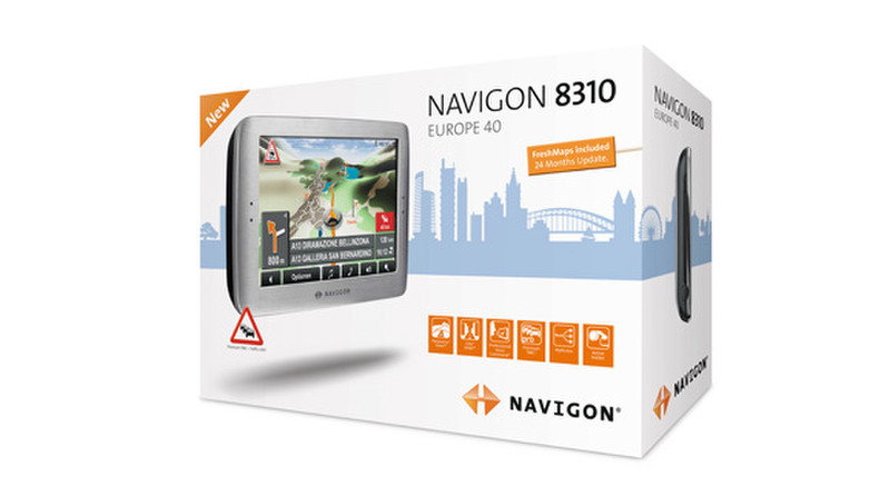 Navigon 8310 Fixed 4.8Zoll Touchscreen 265g Navigationssystem