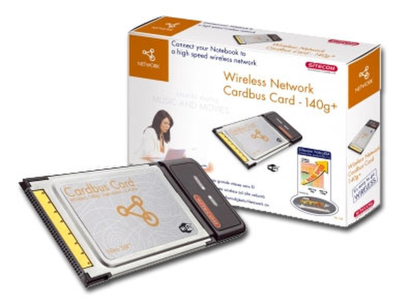 Sitecom WL-140 Wireless Network Cardbus Card 140g+ Eingebaut 140Mbit/s Netzwerkkarte