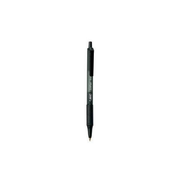 BIC 837397 Clip-on retractable ballpoint pen Black 12pc(s) ballpoint pen