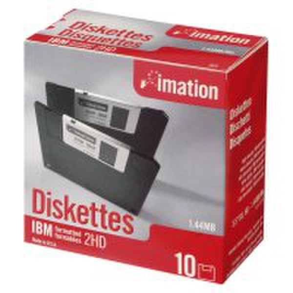 Imation 3.5" DS-HD Mac Formatted Black diskette only 10pk