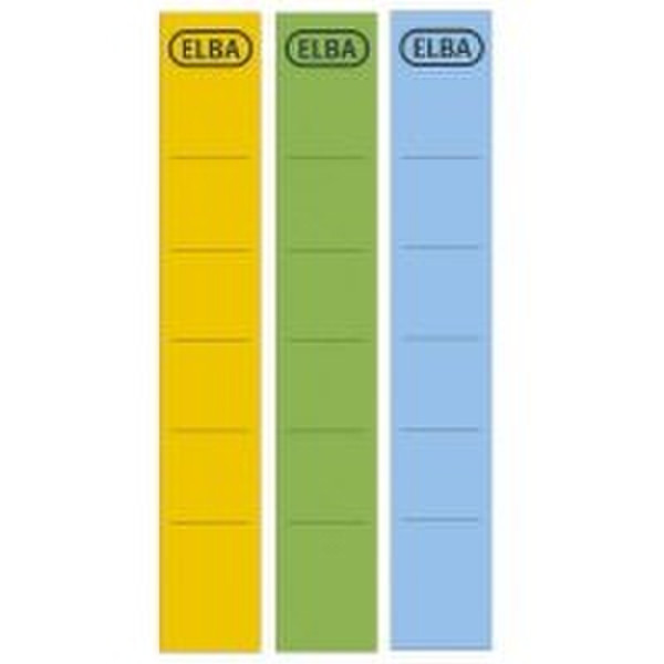 Elba Spine Label for Lever Arch Files Yellow 190x34mm Yellow 10pc(s) self-adhesive label
