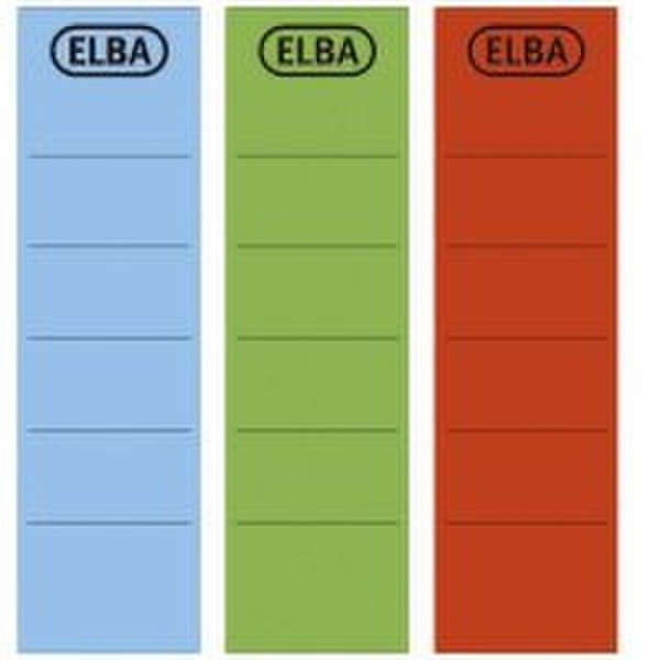 Elba Spine Label for Lever Arch Files 190x59mm Blue Blue 10pc(s) self-adhesive label
