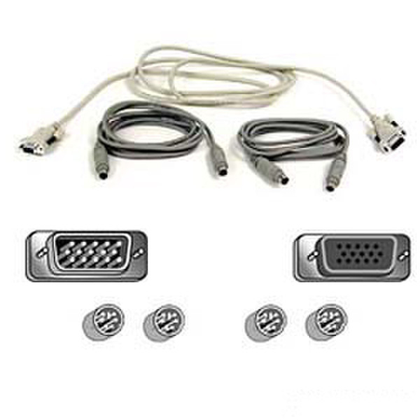 Belkin OmniView Cable Kit PS2 1.8m 1.8м кабель PS/2