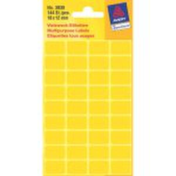 Avery Multipurpose Labels, Yellow 18 x 12 144pc(s) self-adhesive label