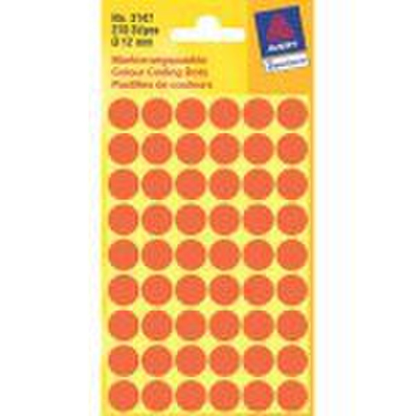 Avery Round Labels, Light Red Ø 12 270pc(s) self-adhesive label