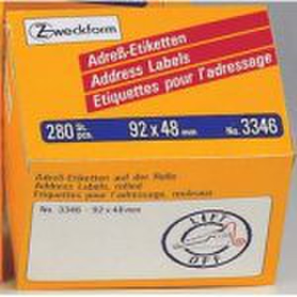 Avery Addressing labels 92 x 48 280pc(s) self-adhesive label