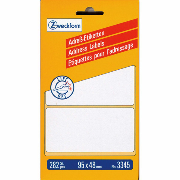 Avery Manual Labels, White, 95 x 48 mm self-adhesive label