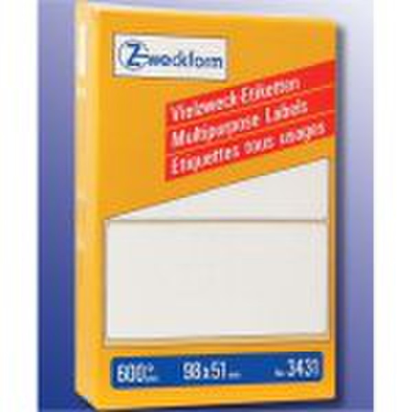 Avery Multipurpose Labels, White 98 x 51 600Stück(e) selbstklebendes Etikett