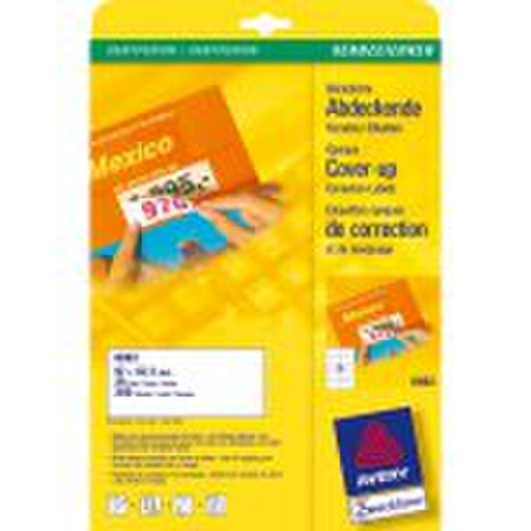 Avery Correction Labels White 97 x 42,3mm 300pc(s) self-adhesive label