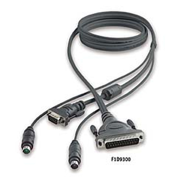 Belkin Omniview Matrix2 Cable Kit PS2 3m 3m Grau Tastatur/Video/Maus (KVM)-Kabel