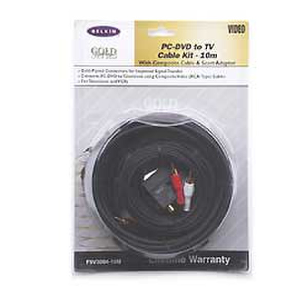 Belkin Cable PC-DVD>AV-Scart 10m Video 10m Black