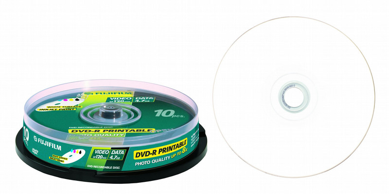 Fujifilm DVD-R 4,7Gb 10-spindle 8x inkjet 4.7ГБ 10шт