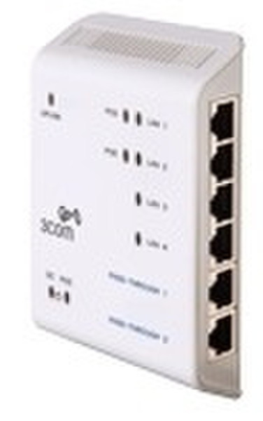 3com IntelliJack Gigabit Switch NJ1000 Unmanaged Power over Ethernet (PoE) White