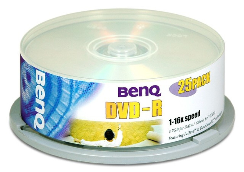Benq DVD-R 4,7GB 120Min 16x Cake Box 25pk 4.7GB DVD-R 25pc(s)