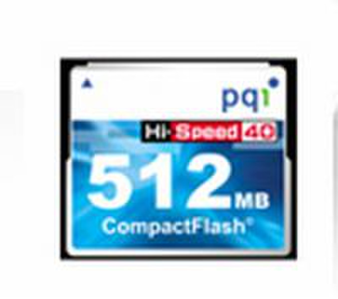 PQI MEM CF Compact Flash 40x 512Mb 0.5GB Speicherkarte