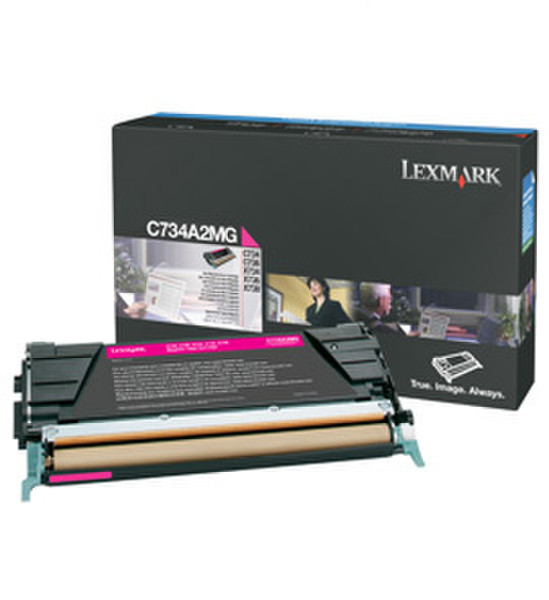 Lexmark C734A2MG 6000pages Magenta laser toner & cartridge