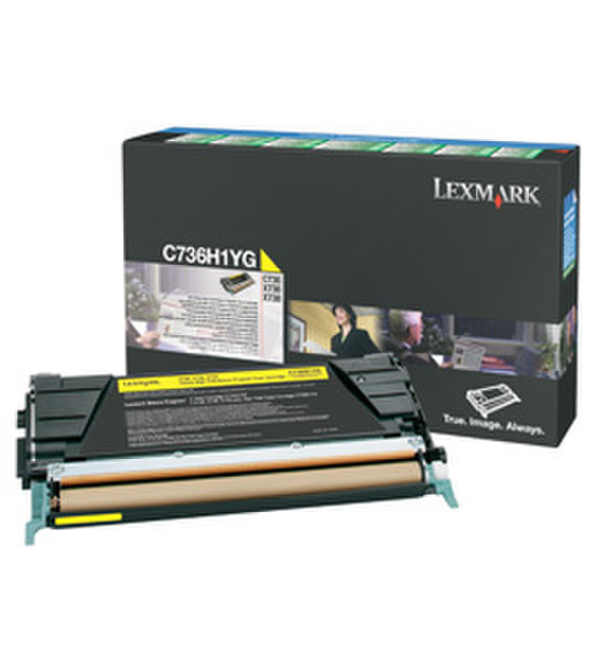 Lexmark C736H1YG Cartridge 10000pages yellow laser toner & cartridge