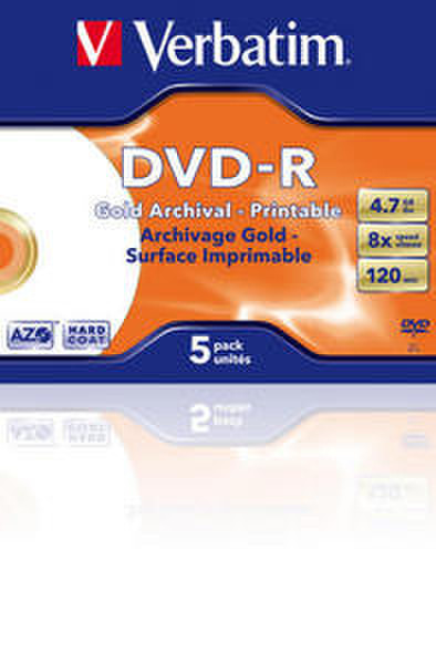 Verbatim DVD-R 4.7GB 8x 4.7GB DVD-R 5Stück(e)