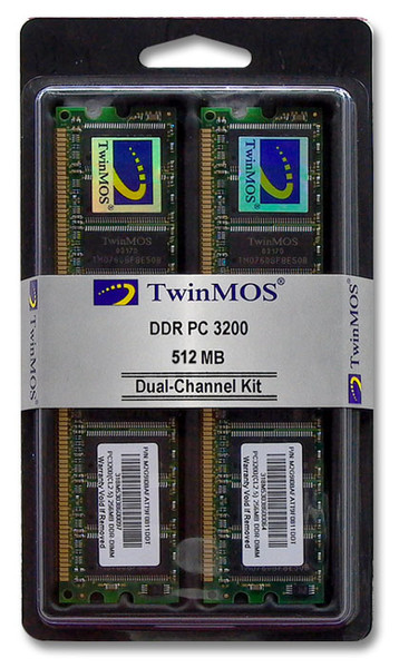 Twinmos DDR400 2*512MB CL2.5 Dual channel kit 1GB DDR 200MHz memory module