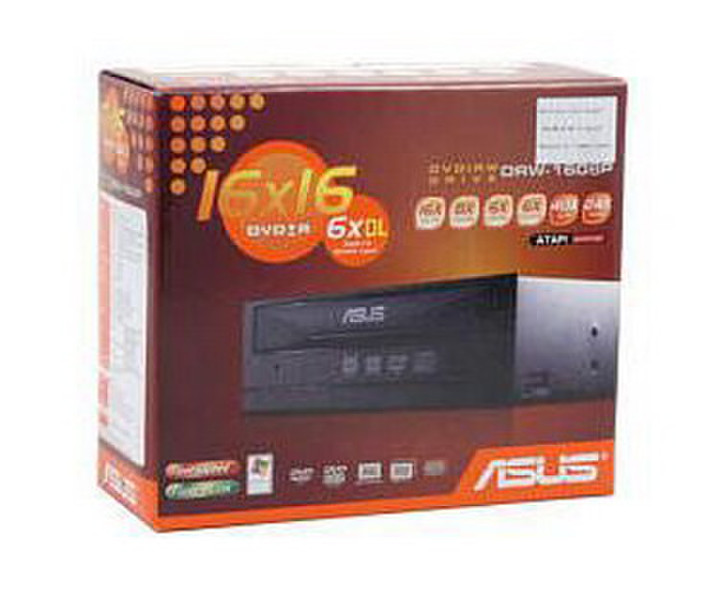 ASUS DVD+/-RW DUAL DRW1608P/DL BLACK RETAIL Внутренний DVD±R/RW Черный оптический привод