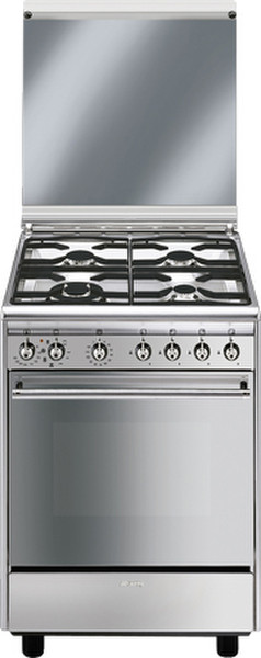 Smeg CX61M Built-in Gas hob Stainless steel cooker