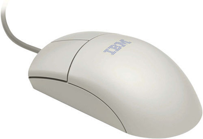 Lenovo Mouse 2Btn PS2 white sleek PS/2 Опто-механический 400dpi Белый компьютерная мышь