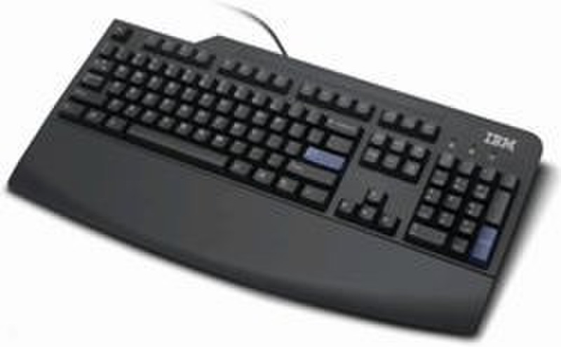 Lenovo Keyboard QWUS 104keys PS2 black PS/2 QWERTY Черный клавиатура