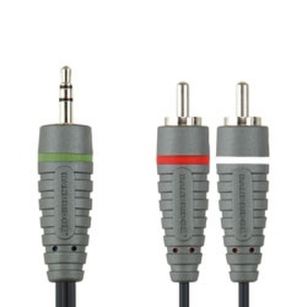 Bandridge BAL3401 1m 3.5mm RCA Black audio cable