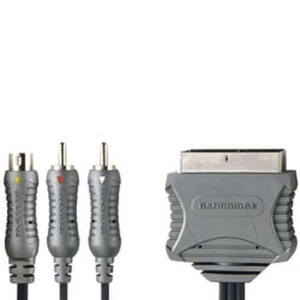 Bandridge VL7622 1m RCA SCART (21-pin) Black video cable adapter